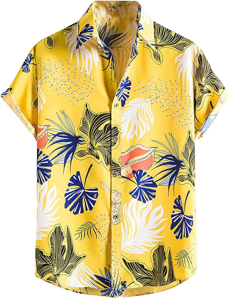 T Shirts for Man Summer Fall Short Sleeve Beach Hawaiian Tropical Tops T Shirt Mens 2024 Fashion Y2K