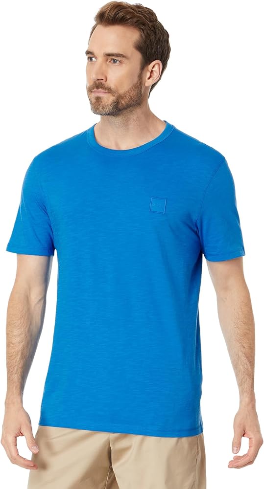 BOSS Men's Slub Jersey T-Shirt with Tonal Patch Logo