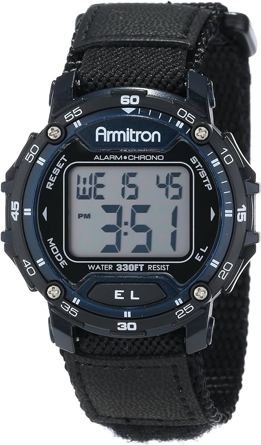 Armitron Sport Unisex Digital Chronograph Nylon Strap Watch