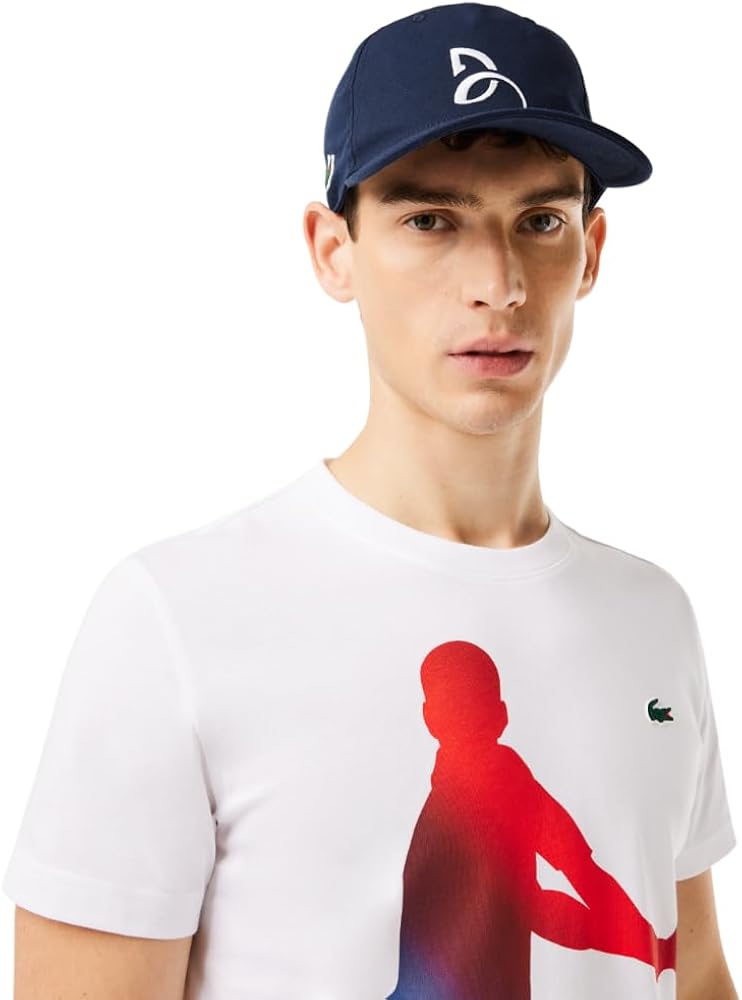 Lacoste Men's Short Sleeve Regular Fit Tennis Performance Graphic Tee Shirt