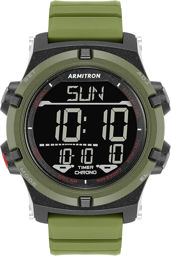 Armitron Sport Men's Digital Chronograph Resin Strap Watch, 40/8438