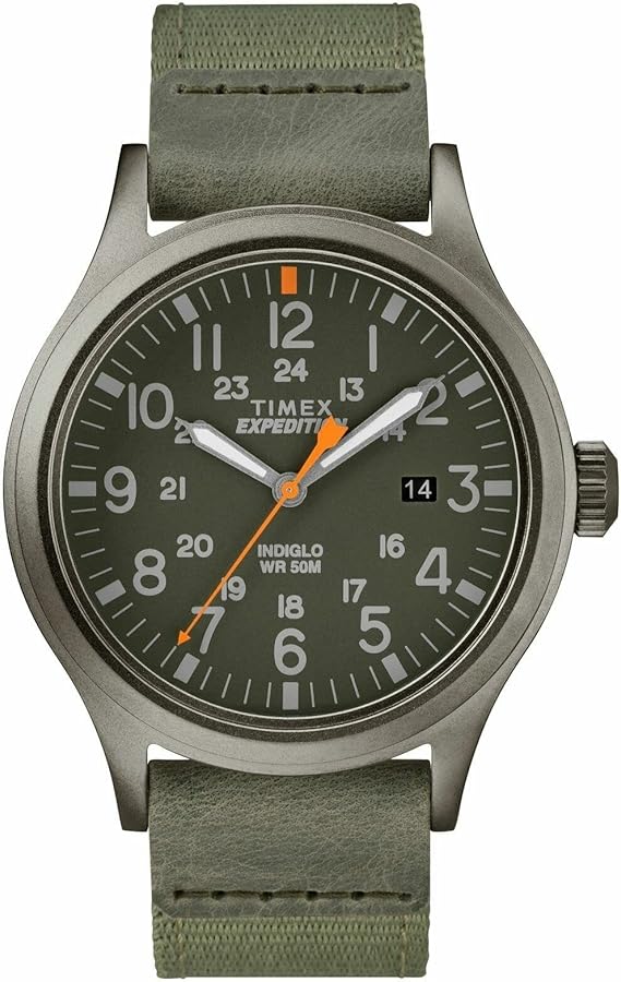 Timex Men's Year-Round Quartz Watch with Textile Strap, Green, 20 (Model: TW4B14000)