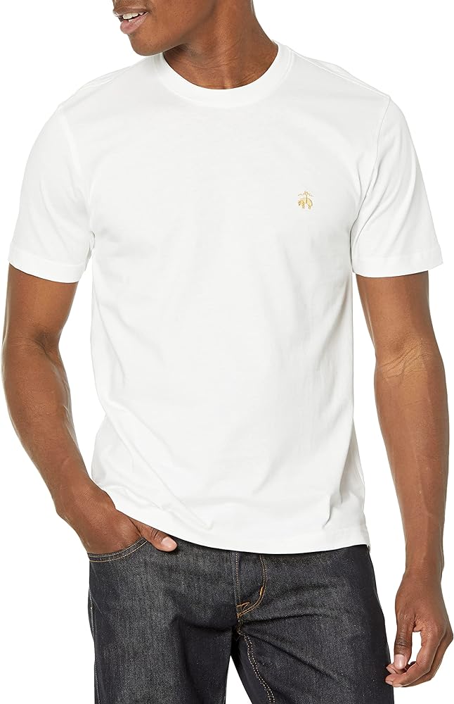 Brooks Brothers Men's Short Sleeve Cotton Crew Neck Logo T-shirt