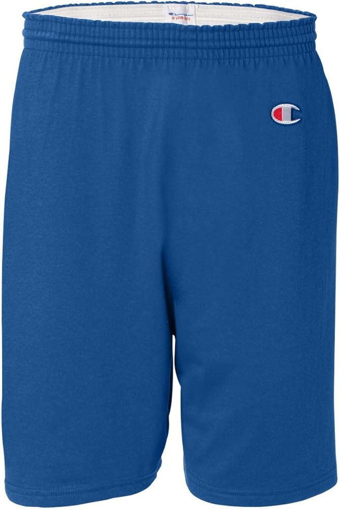 Champion Adult Cotton Gym Shorts, Royal Blue, Large