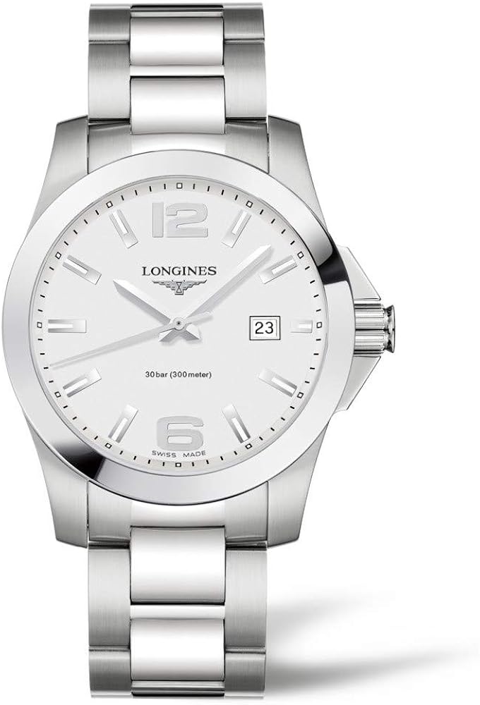 Longines Conquest Silver Dial Stainless Steel Men's 41mm Watch L37594766