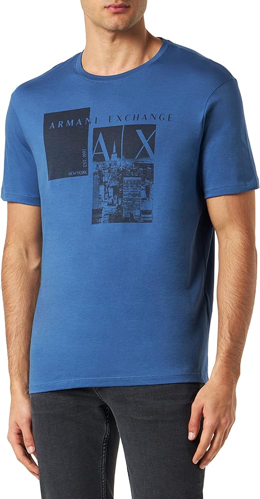 Armani Exchange Men's NYC Print Logo Tee Regular Fit