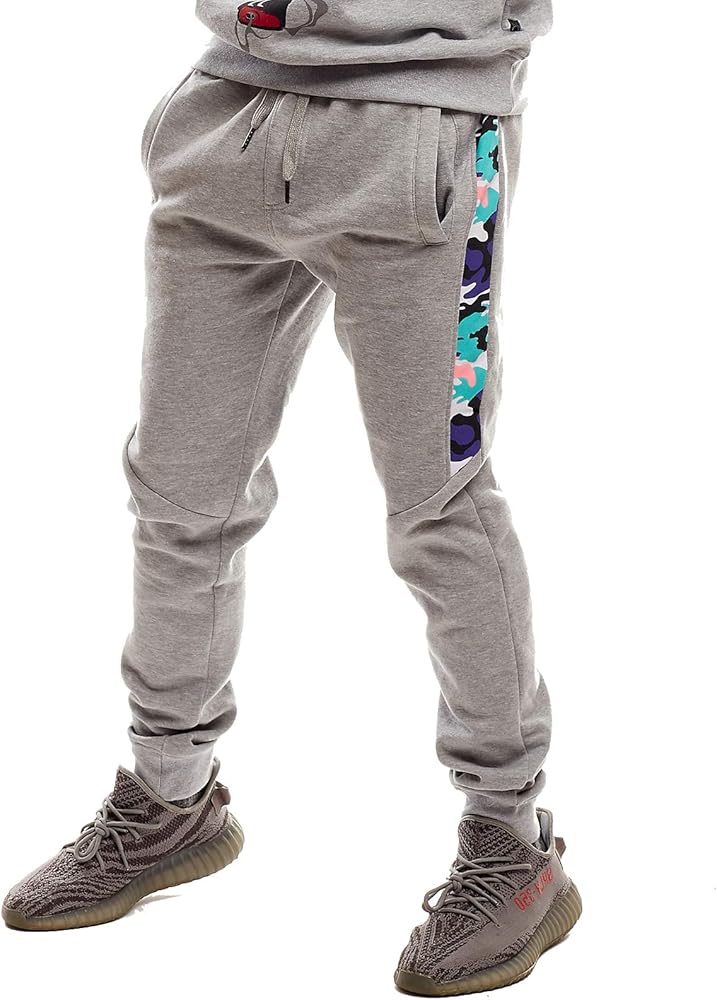 SCREENSHOTBRAND Mens Hip Hop Premium Slim Fit Track Pants - Athletic Jogger Bottom with Side Taping