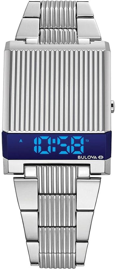 Bulova Mens Archive Series LED Computron Stainless Steel Watch