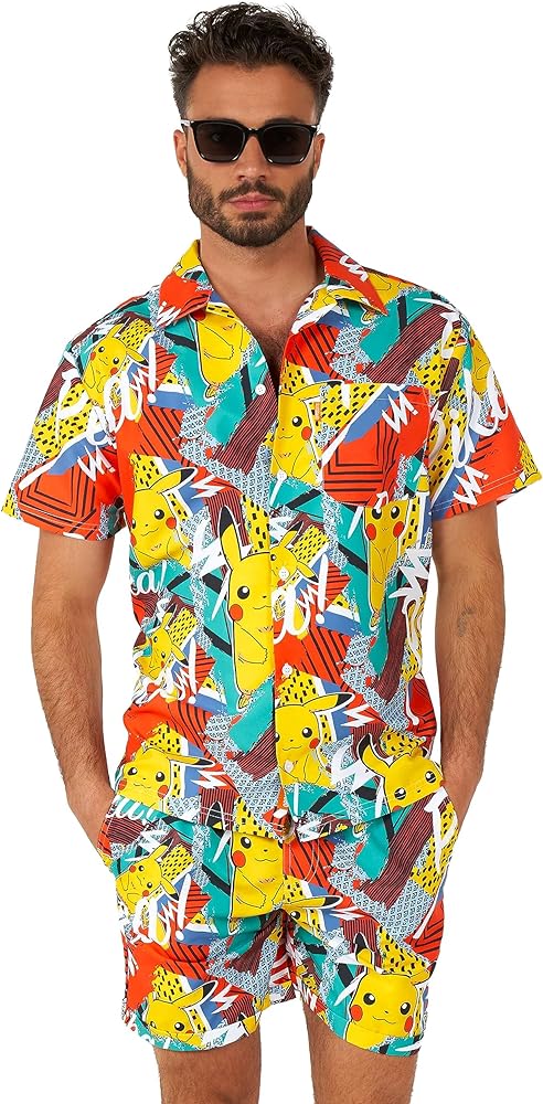 Opposuits Summer Combo Swimwear - Men's Two Piece Matching Set - Beach Swim Wear