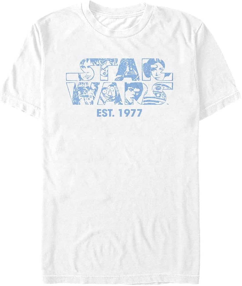 STAR WARS Logo Faces Men's Tops Short Sleeve Tee Shirt