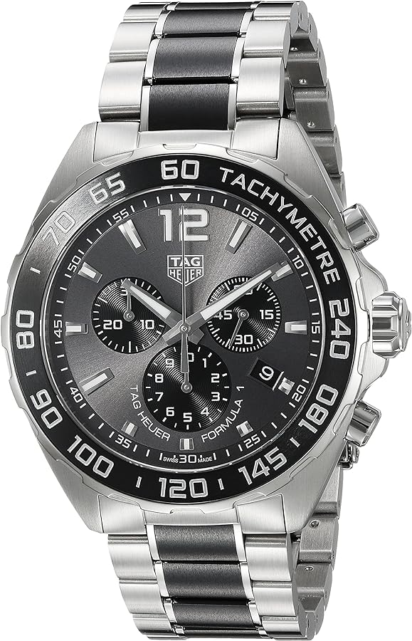 TAG Heuer Men's 'Formula 1' Swiss Quartz Stainless Steel Dress Watch, Color:Silver-Toned (Model: CAZ1011.BA0843)