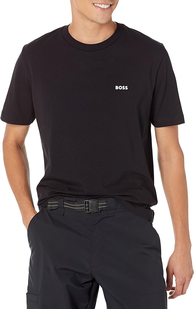 BOSS Men's Modern Fit Basic Single Jersey T-Shirt