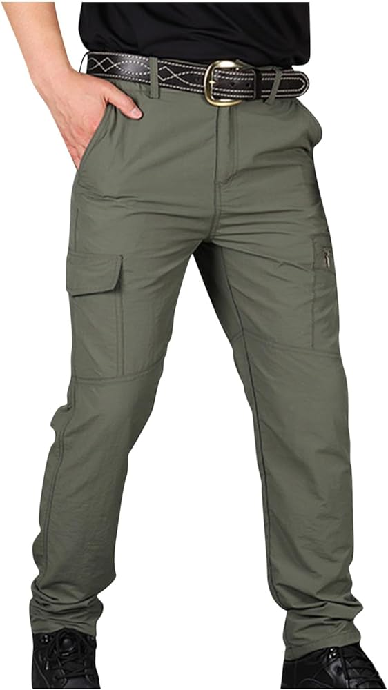 Cargo Pants for Men Joggers Elastic Waist Drawstring Pant Workout Athletic Hiking Sweatpants Casual Running Pants