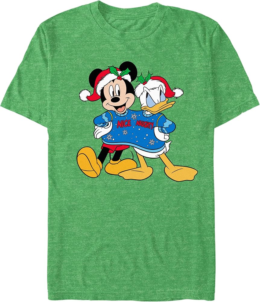 Disney Men's Mickey and Donald Christmas T-Shirt