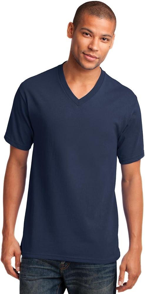 Port & Company Men's 54 oz 100% Cotton V Neck T Shirt