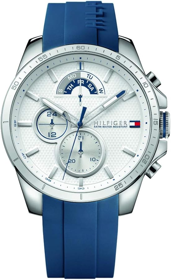 Tommy Hilfiger Men's Cool Sport Stainless Steel Quartz Watch with Silicone Strap