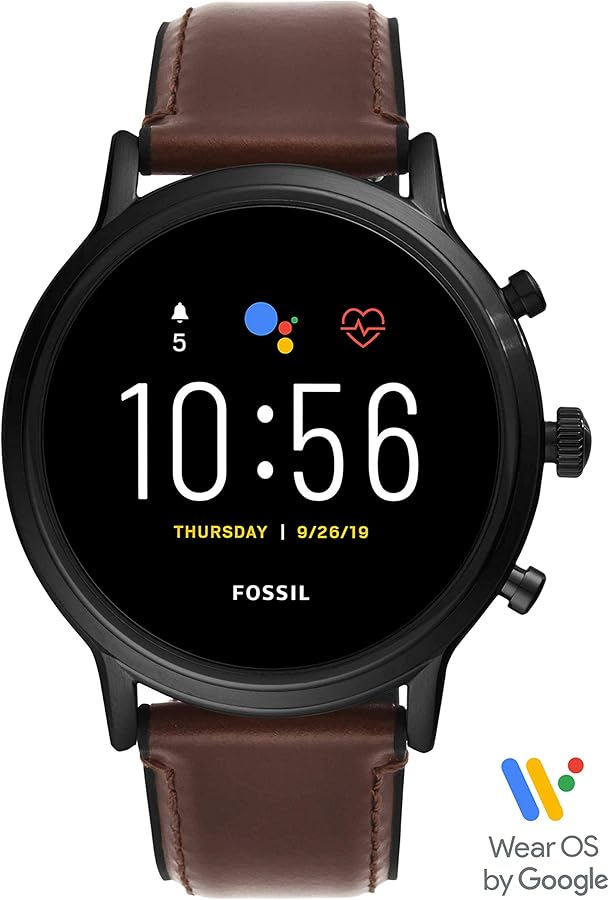 Fossil Gen 5 Carlyle Stainless Steel Touchscreen Smartwatch with Speaker, Heart Rate, GPS, Contactless Payments, and Smartphone Notifications