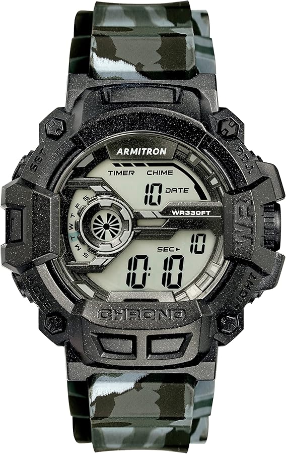 Armitron Sport Men's Digital Chronograph Resin Strap Watch, 40/8353