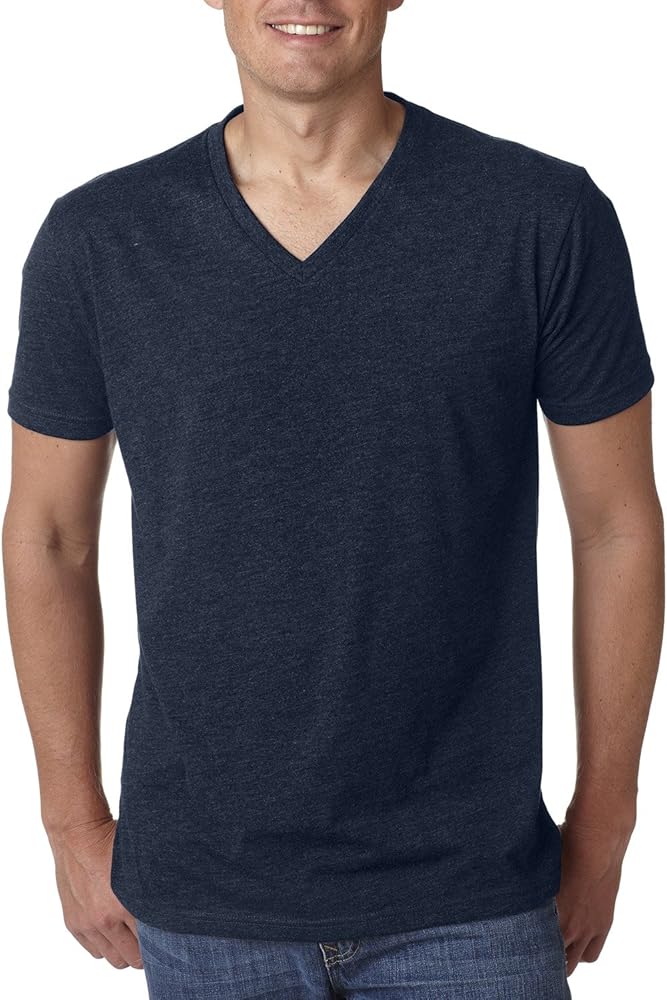 Next Level Apparel Mens Premium CVC V-Neck T-Shirt - 6240, Midnight Navy, X-Large