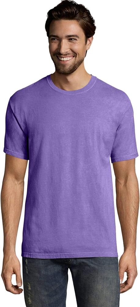 Men's 5.5 oz., 100% Ringspun Cotton Garment-Dyed T-Shirt XL LAVENDER