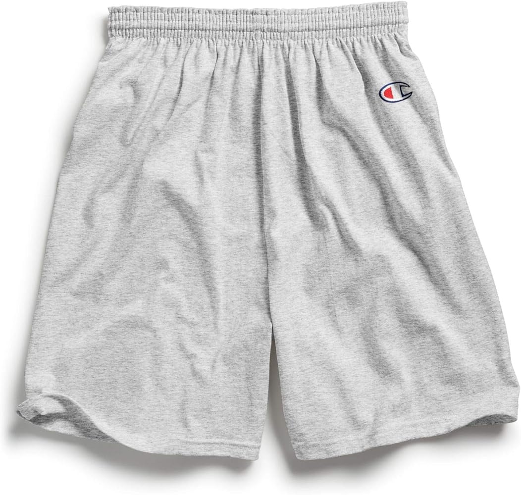 Champion 6 oz. Cotton Gym Short, 2XL, SILVER GRAY