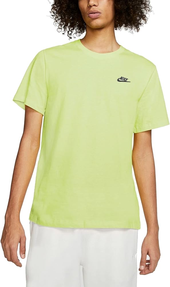 Nike Men's Sportswear Club T-Shirt (US, Alpha, X-Large, Regular, Regular, Lime Ice)