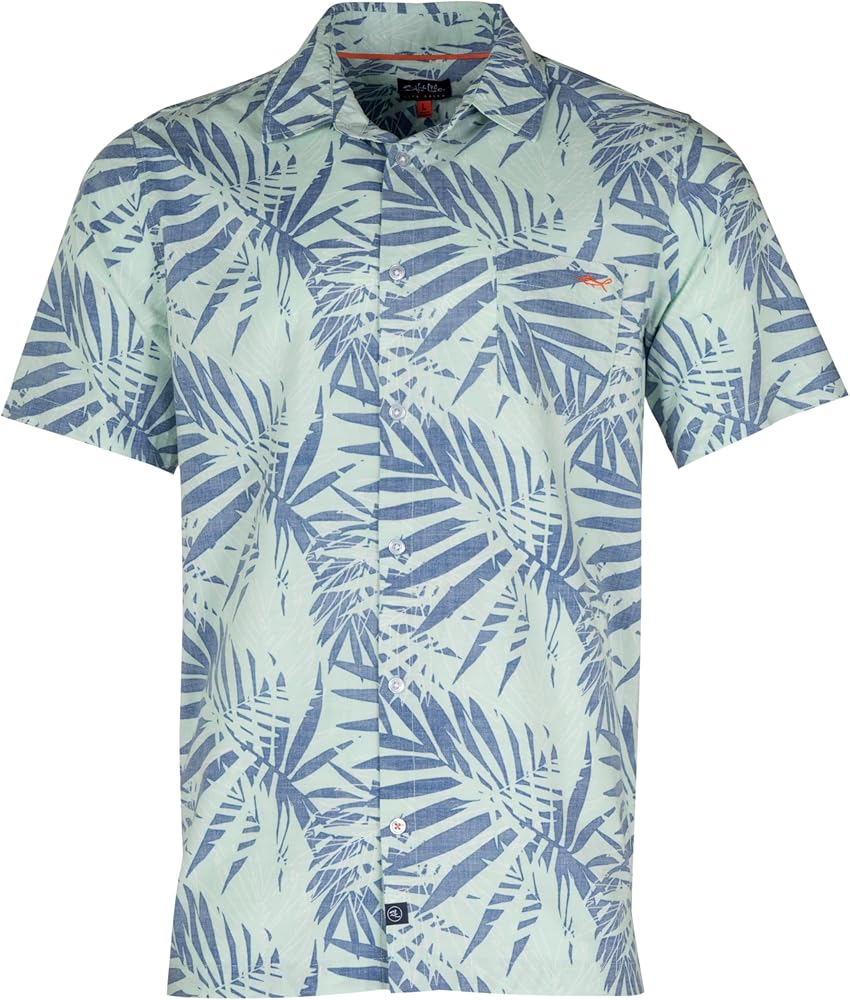 Salt Life Men's Jungle Vibes Woven Short Sleeve Tee