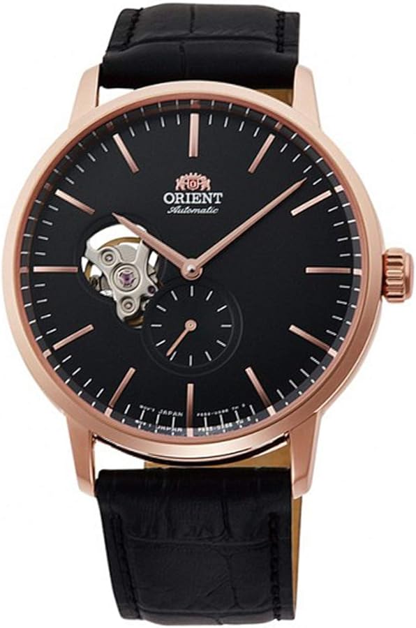 ORIENT Mens Classic Automatic Open Heart Small Seconds Rose Gold Watch RA-AR0103B