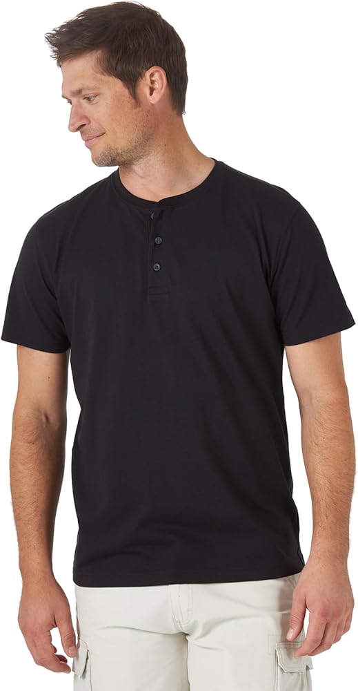 Wrangler Authentics Men's Short Sleeve Henley Tee