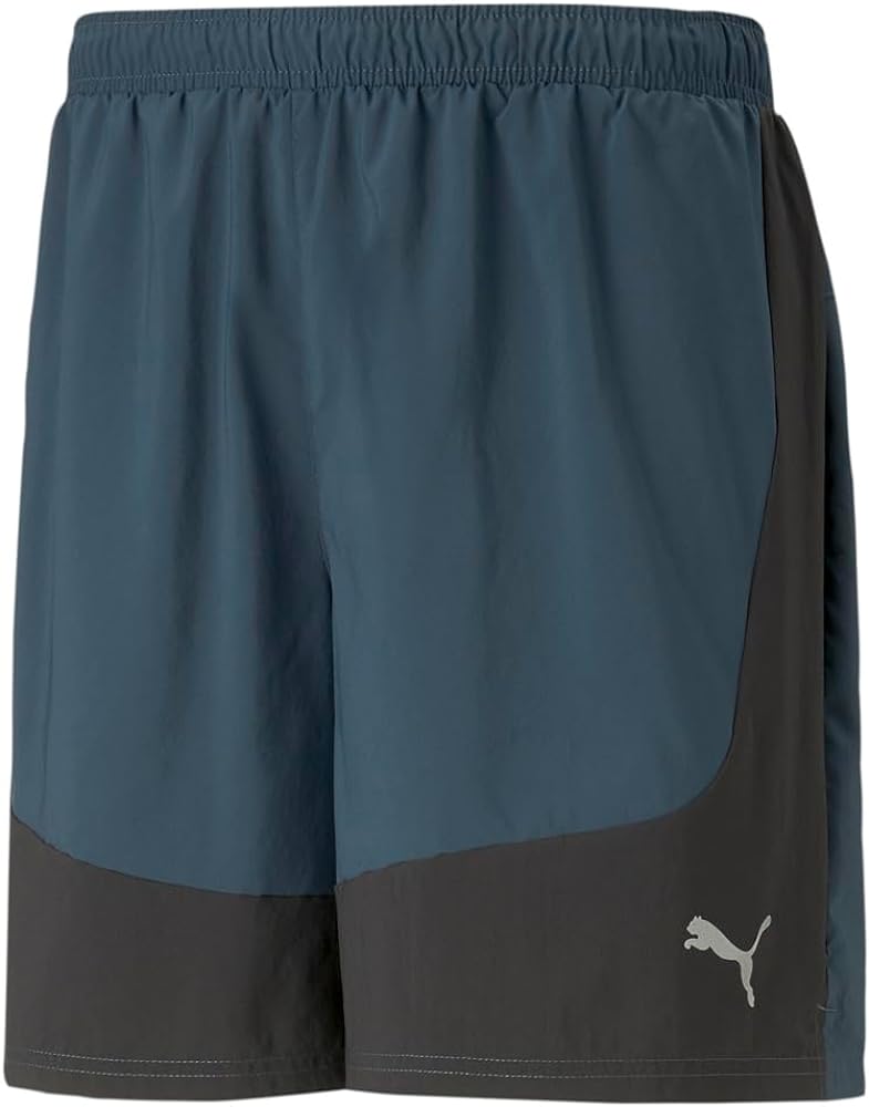 Puma Mens Run Favorites 7 Inches Shorts Running Athletic Bottoms Moisture Wicking - Black, Blue