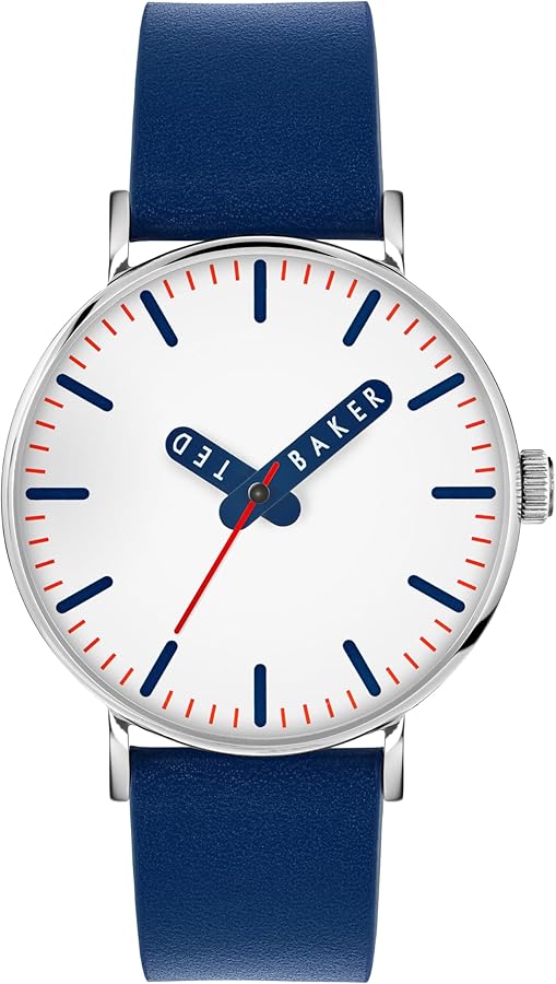 Ted Baker Glossop Blue Leather Strap Watch (Model: BKPGLF2039I)