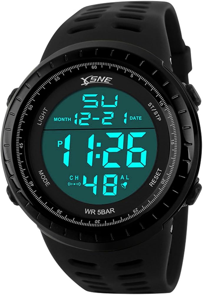 Digital Watch Men Sports LED Screen Large Face Military Watches for Men Waterproof Casual Luminous Stopwatch Alarm Simple Watch 1167