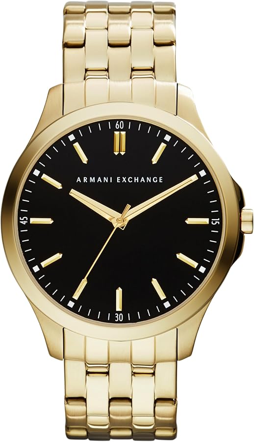 A｜X ARMANI EXCHANGE Men's Stainless Steel Watch, Color: Gold (Model: AX2145)