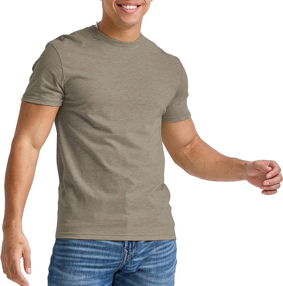 Hanes mens Originals Lightweight Tri-Blend Crewneck T-Shirts