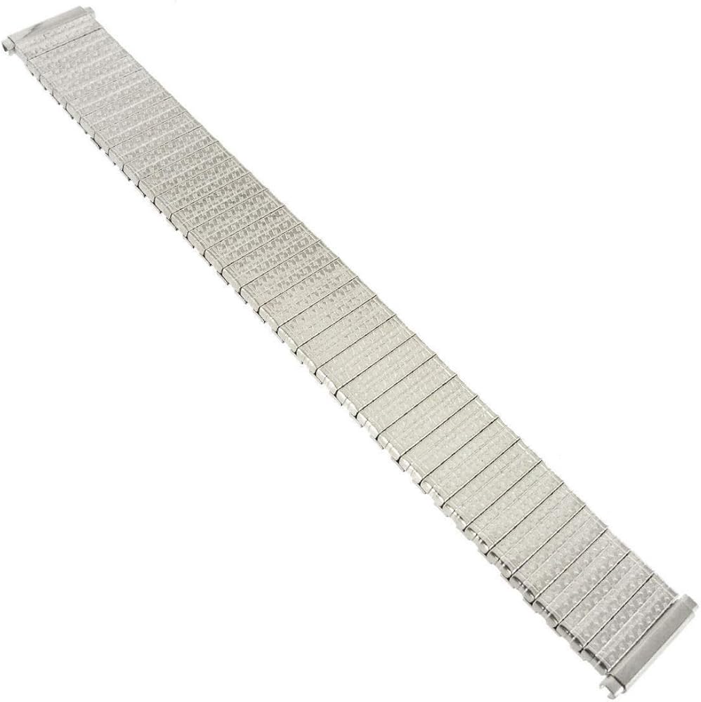 Speidel 16-21MM MEDIUM LENGTH SILVER FLEX STRETCH EXPANSION WATCH BAND STRAP 5.8 INCHES LONG