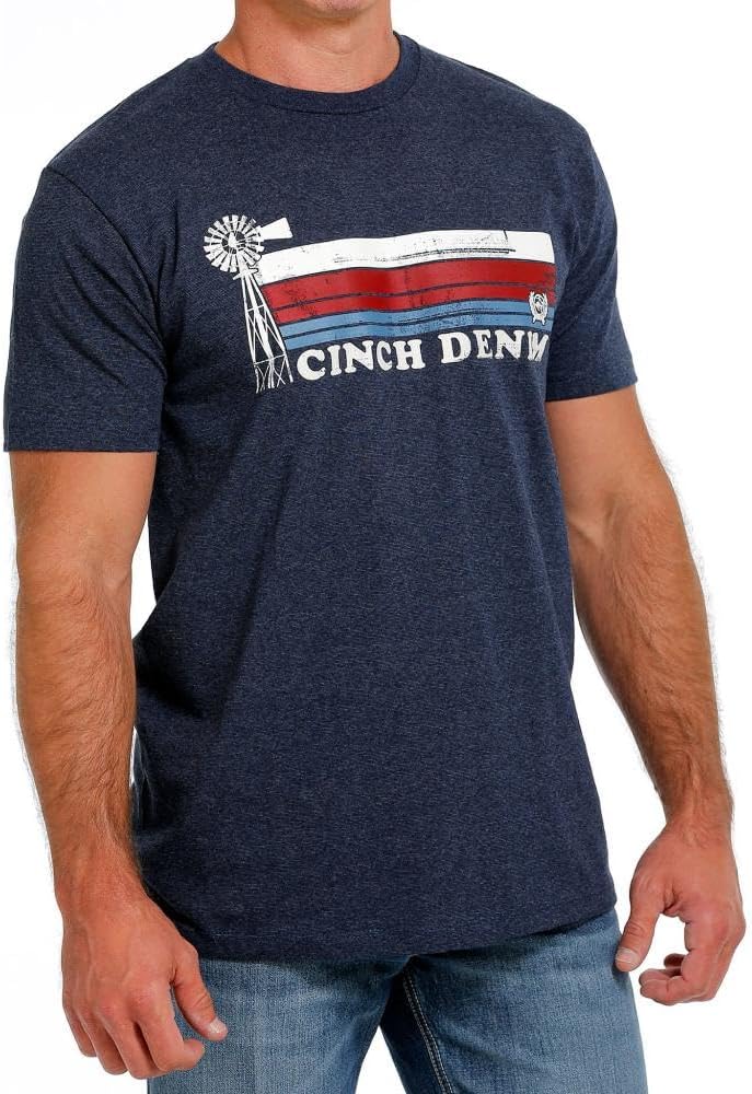 Cinch Men's Graphic Tee Navy S