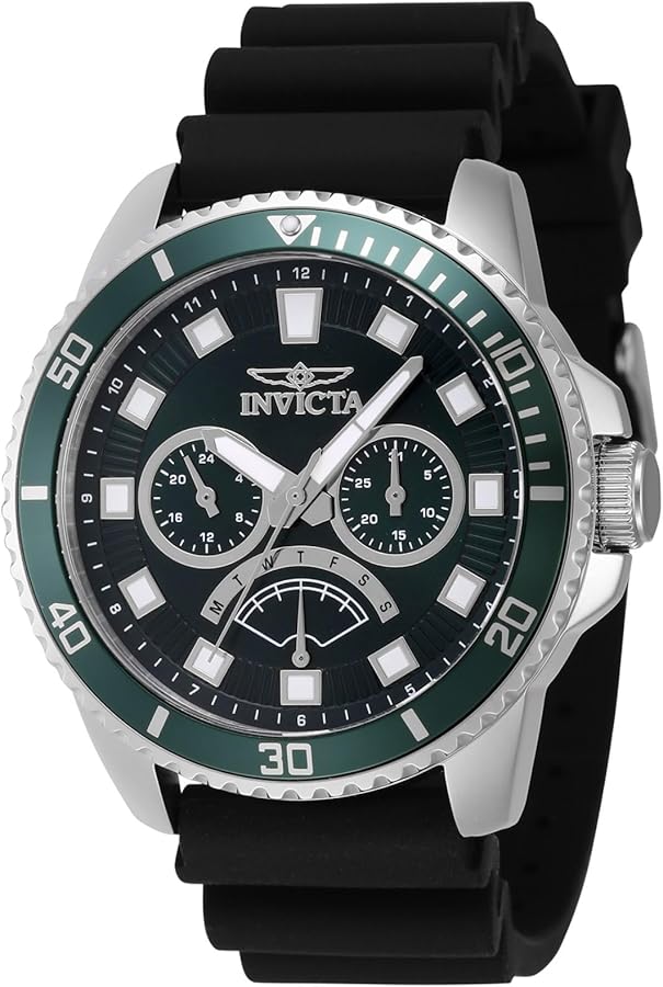 Invicta Men's Pro Diver 45mm Silicone Quartz Watch, Black (Model: 46914)