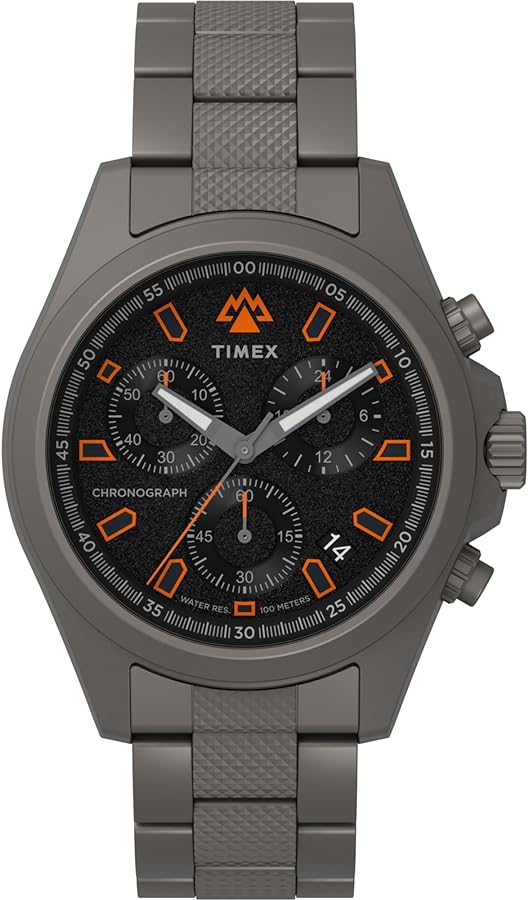 Timex Men's Expedition North Field 43mm Watch - Titanium Bracelet Black Dial Titanium Case