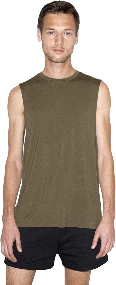 American Apparel Men's Mix Modal Sleeveless Muscle Tank