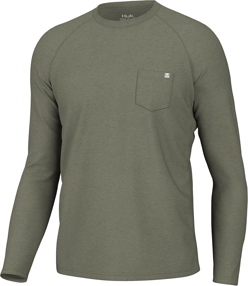 HUK Waypoint Long Sleeve Shirt, Performance Fishing Tee for Men