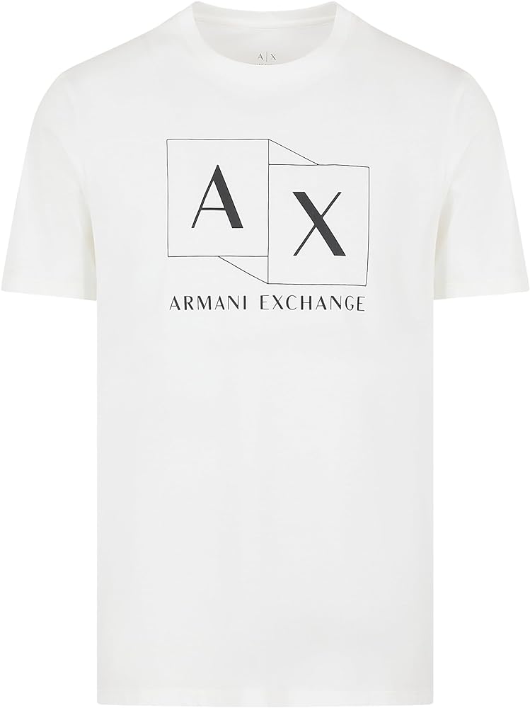 Armani Exchange Men's Slim Fit Mercerized Cotton Jersey Ax Box Logo Tee