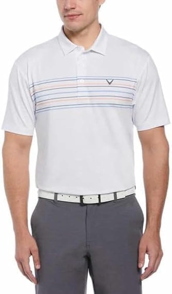 Callaway Men's Ventilated Polo, White, X-Large