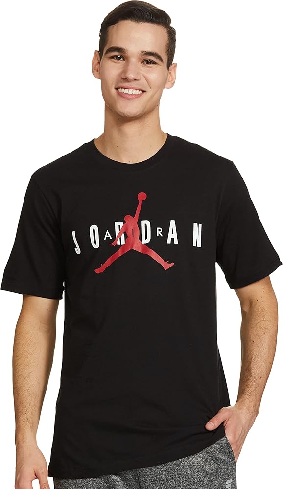 Jordan Air Black/White/Red Wordmark T-Shirt - XL