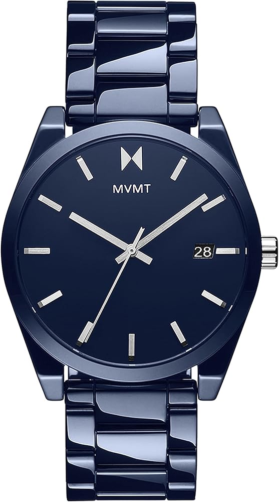 MVMT Element Men's Midnight Blue Ceramic Case Watch with Blue Ceramic Bracelet