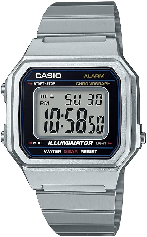 Casio Men's B650WD-1ACF Classic Digital Display Quartz Silver Watch