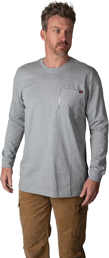 Walls Men's Grit2 Heavyweight Long-Sleeve Cotton Work T-Shirt