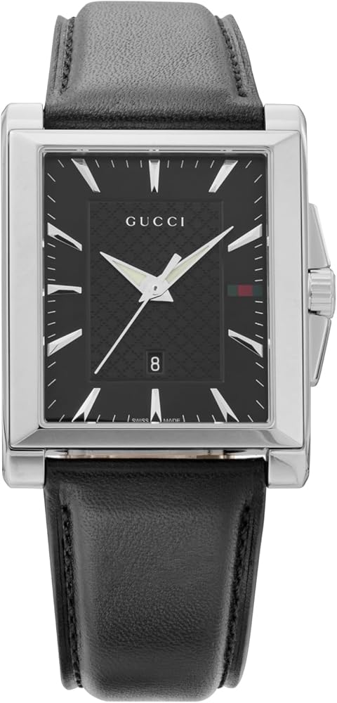 [グッチ] 腕時計 G-Timeless Rectangle Gタイムレス レクタングル 文字盤 ステンレススチール サファイヤガラス クォーツ スイス Watch メンズ