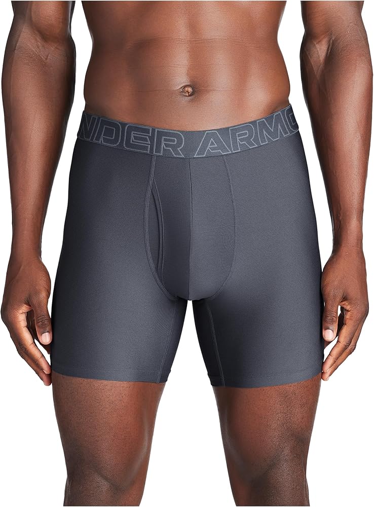 Under Armour Men's Multi-pack Performance Tech Mesh Boxerjock Brief, 6" Inseam, All-day Comfort