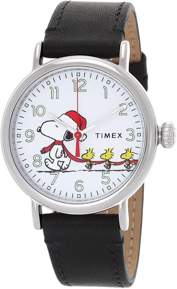 Timex Standard Peanuts Snoopy Christmas Quartz White Dial Watch TW2U86400