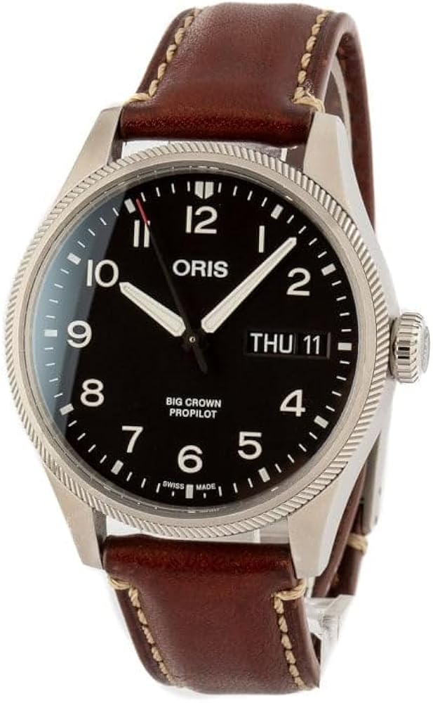 Oris Big Crown ProPilot Big Day Date Steel on Leather Strap Men's Watch - Model Number: 01 752 7760 4164-07 5 22 07LC